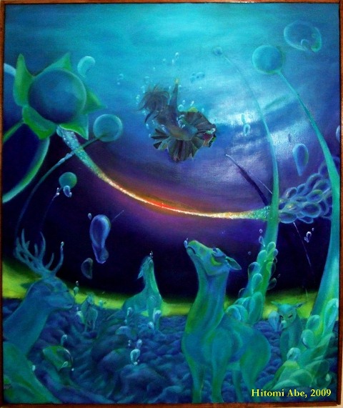 Sinking in Light of Confidence, 2009, oil on canvas, 116.7 x 91.0 cm (F50), Kanagawa High School Art Exhibition